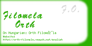 filomela orth business card